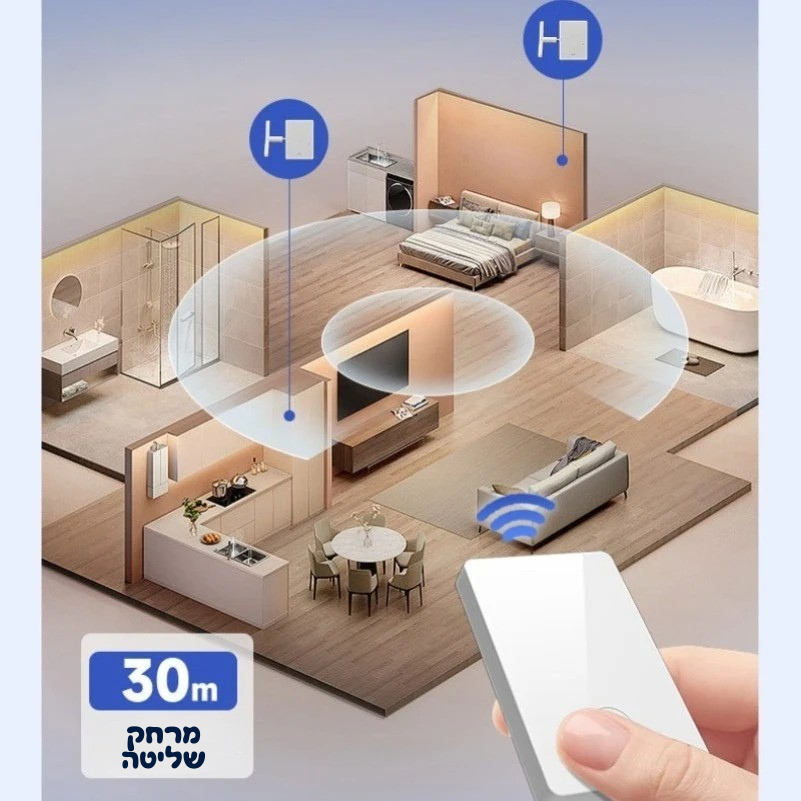 מתג חכם - לשלט רחוק לכפתור התאורה